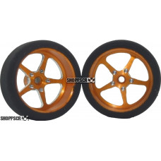 Pro Track Pro Star in Gold 3/4" Foam Drag Front Wheels for 1/16" axle