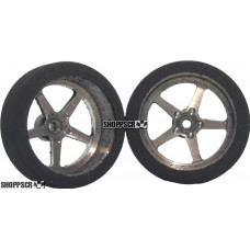 Pro Track Pro Star in Gray 3/4" Foam Drag Front Wheels for 1/16" axle