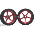 Pro Track Pro Star in Red 3/4" Foam Drag Front Wheels for 1/16" axle