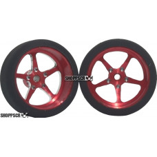 Pro Track Pro Star in Red 3/4" Foam Drag Front Wheels for 1/16" axle