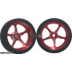 Pro Track Pro Star in Red 3/4" Foam Drag Front Wheels for 1/16" axle