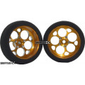 Pro Track Magnum in Gold 3/4" Foam Drag Front Wheels for 1/16" axle