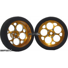 Pro Track Magnum in Gold 3/4" Foam Drag Front Wheels for 1/16" axle