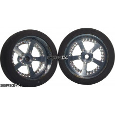 Pro Track Evolution in Gray 3/4" Foam Drag Front Wheels for 1/16" axle