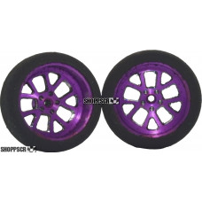 Pro Track Bulldog in Purple 3/4" Foam Drag Front Wheels for 1/16" axle