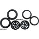 Pro Track Top Fuel in Black 3/4" O-Ring Drag Front Wheels for 1/16" axle