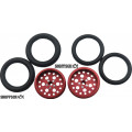 Pro Track Top Fuel in Red 3/4" O-Ring Drag Front Wheels for 1/16" axle