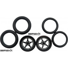 Pro Track Star in Black 3/4" O-Ring Drag Front Wheels for 1/16" axle