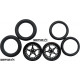 Pro Track Star in Black 3/4" O-Ring Drag Front Wheels for 1/16" axle