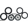 Pro Track Star in Gray 3/4" O-Ring Drag Front Wheels for 1/16" axle