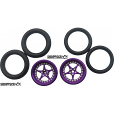 Pro Track Star in Purple 3/4" O-Ring Drag Front Wheels for 1/16" axle