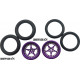 Pro Track Star in Purple 3/4" O-Ring Drag Front Wheels for 1/16" axle