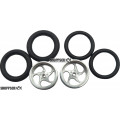 Pro Track Sawblade in Plain 3/4" O-Ring Drag Front Wheels for 1/16" axle