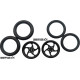 Pro Track Sawblade in Black 3/4" O-Ring Drag Front Wheels for 1/16" axle