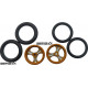 Pro Track Streter in Gold 3/4" O-Ring Drag Front Wheels for 1/16" axle