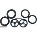Pro Track Streter in Gray 3/4" O-Ring Drag Front Wheels for 1/16" axle