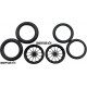 Pro Track Turbine in Black 3/4" O-Ring Drag Front Wheels for 1/16" axle