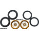 Pro Track Turbine in Gold 3/4" O-Ring Drag Front Wheels for 1/16" axle