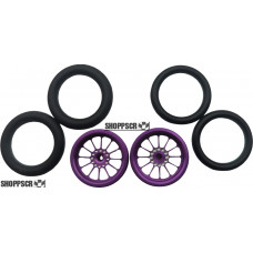 Pro Track Turbine in Purple 3/4" O-Ring Drag Front Wheels for 1/16" axle