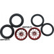 Pro Track Turbine in Red 3/4" O-Ring Drag Front Wheels for 1/16" axle