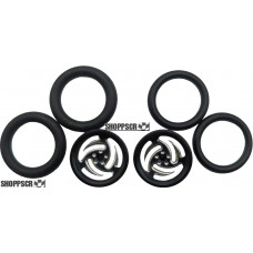 Pro Track Ninja in Black 3/4" O-Ring Drag Front Wheels for 1/16" axle