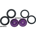 Pro Track Classic in Purple 3/4" O-Ring Drag Front Wheels for 1/16" axle