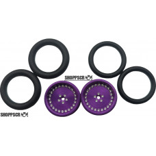 Pro Track Classic in Purple 3/4" O-Ring Drag Front Wheels for 1/16" axle