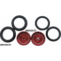Pro Track Classic in Red 3/4" O-Ring Drag Front Wheels for 1/16" axle