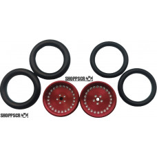 Pro Track Classic in Red 3/4" O-Ring Drag Front Wheels for 1/16" axle