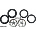 Pro Track Pro Star in Plain 3/4" O-Ring Drag Front Wheels for 1/16" axle