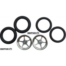 Pro Track Pro Star in Plain 3/4" O-Ring Drag Front Wheels for 1/16" axle