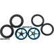 Pro Track Pro Star in Blue 3/4" O-Ring Drag Front Wheels for 1/16" axle