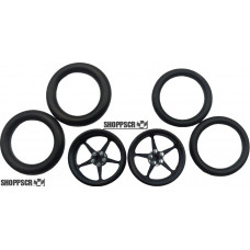 Pro Track Pro Star in Black 3/4" O-Ring Drag Front Wheels for 1/16" axle