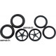 Pro Track Pro Star in Black 3/4" O-Ring Drag Front Wheels for 1/16" axle