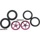 Pro Track Pro Star in Neon Pink 3/4" O-Ring Drag Front Wheels for 1/16" axle