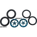 Pro Track Magnum in Blue 3/4" O-Ring Drag Front Wheels for 1/16" axle