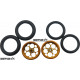 Pro Track Magnum in Gold 3/4" O-Ring Drag Front Wheels for 1/16" axle
