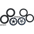 Pro Track Magnum in Gray 3/4" O-Ring Drag Front Wheels for 1/16" axle