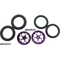 Pro Track Magnum in Purple 3/4" O-Ring Drag Front Wheels for 1/16" axle