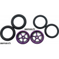 Pro Track Evolution in Purple 3/4" O-Ring Drag Front Wheels for 1/16" axle