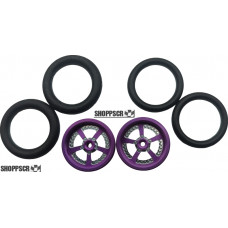 Pro Track Evolution in Purple 3/4" O-Ring Drag Front Wheels for 1/16" axle