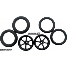 Pro Track Roadster in Black 3/4" O-Ring Drag Front Wheels for 1/16" axle