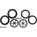 Pro Track Roadster in Gray 3/4" O-Ring Drag Front Wheels for 1/16" axle