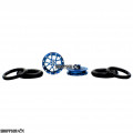 Pro Track Bulldog in Blue 3/4" O-Ring Drag Front Wheels for 1/16" axle