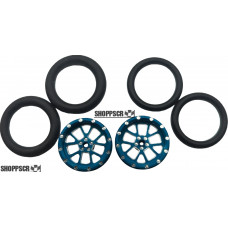 Pro Track Bulldog in Blue 3/4" O-Ring Drag Front Wheels for 1/16" axle
