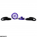 Pro Track Bulldog in Purple 3/4" O-Ring Drag Front Wheels for 1/16" axle