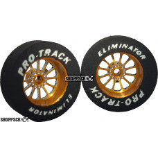 Pro Track Turbine 1-1/16 x .300 Gold Drag Rear Wheels for 3/32 axle