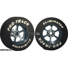 Pro Track Roadster 1-1/16 x .300 Gray Drag Rear Wheels for 3/32 axle