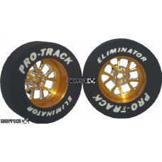 Pro Track Bulldog 1-1/16 x .300 Gold Drag Rear Wheels for 3/32 axle