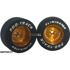 Pro Track Classic 1-1/16 x .435 Gold Drag Rear Wheels for 3/32 axle